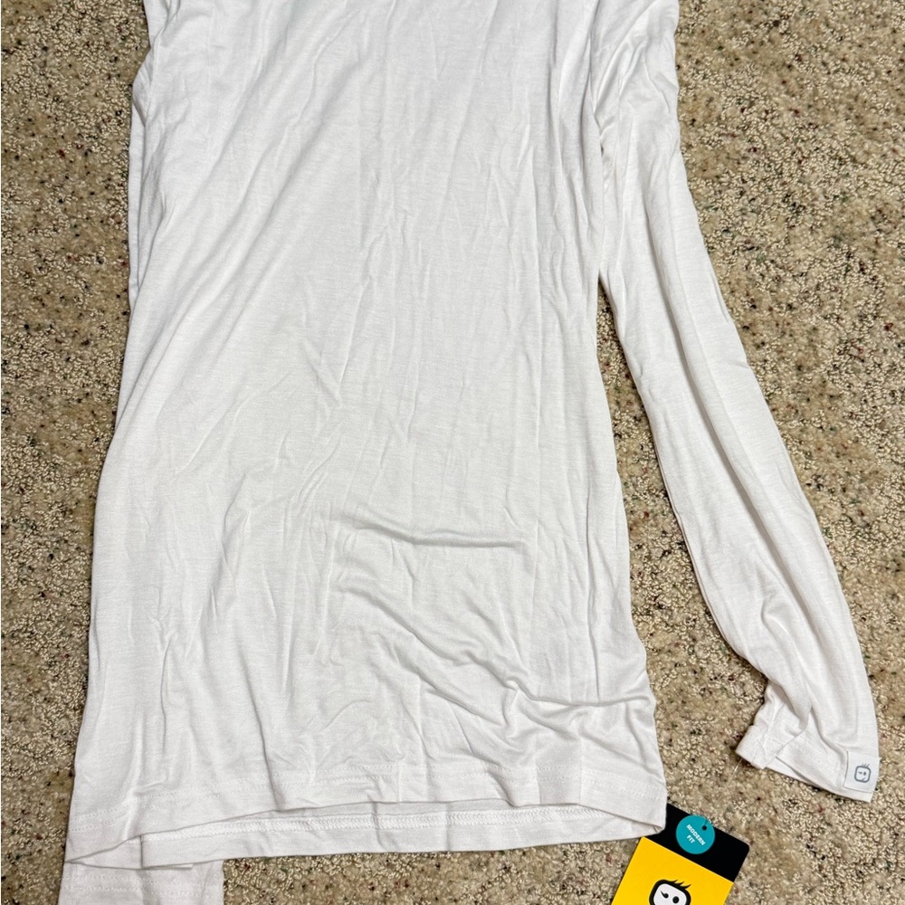 Wonderwink white under scrub long sleeve